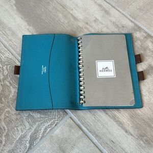 Hermes Brown & Blue Leather Notebook - Used
